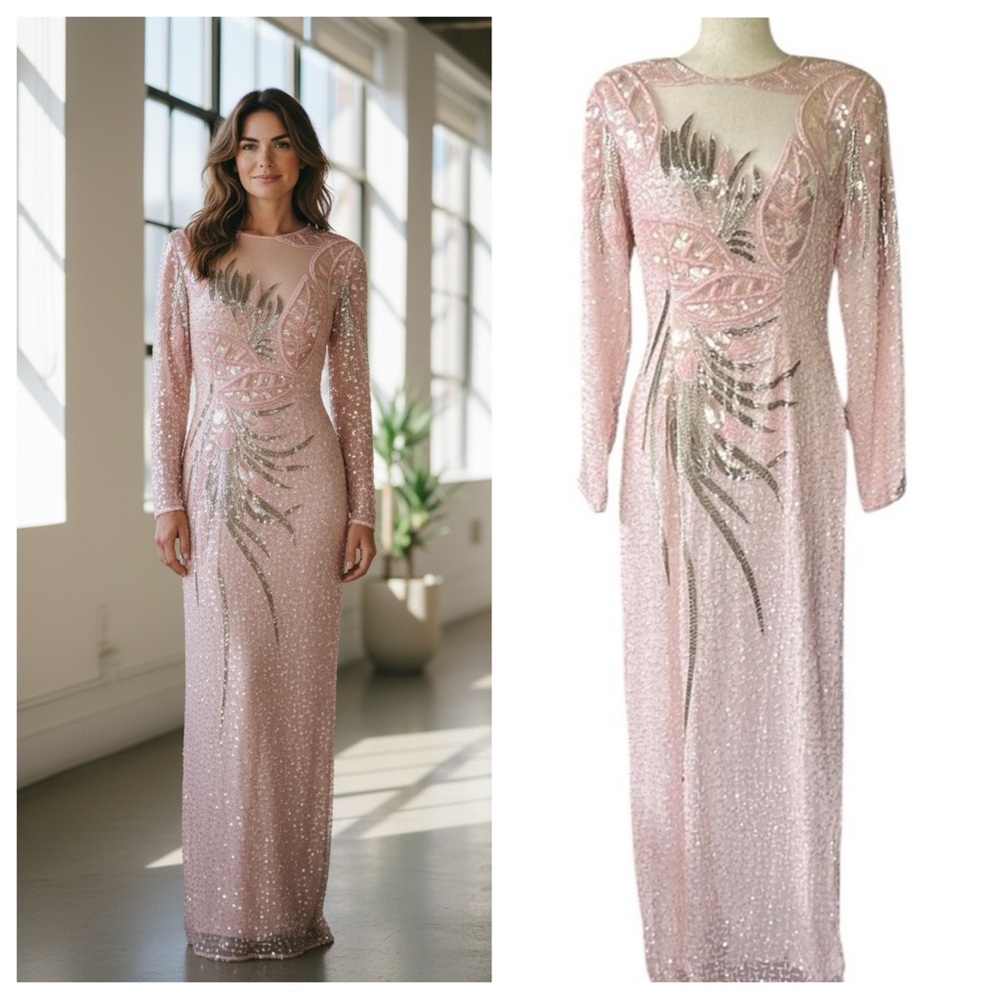 Vintage Nagpal 💯 Silk beaded dress